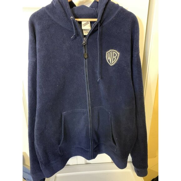 Warner Bros Looney Tunes Fleece Jacket Men’s Sz XL Navy Blue Full Zip - Picture 6 of 8